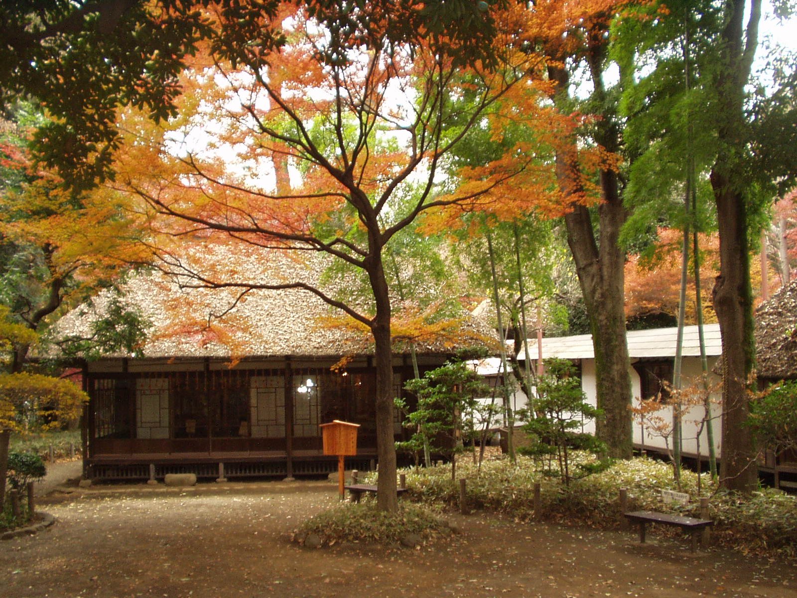 文豪の住まいと雑木林のある蘆花恒春園